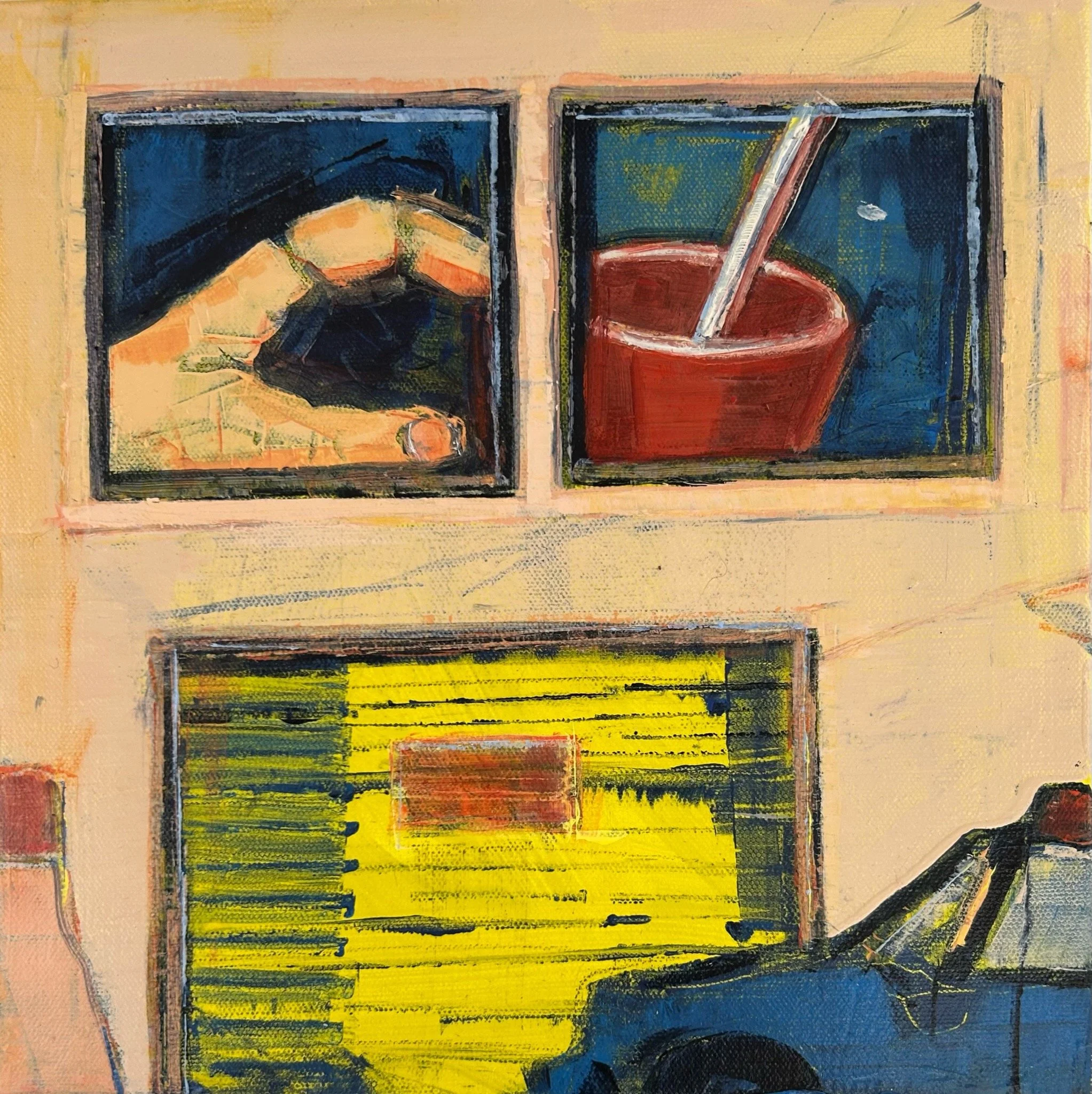 Play House # 8, 12" x 12", acrylic on gallery wrapped canvas, 2025