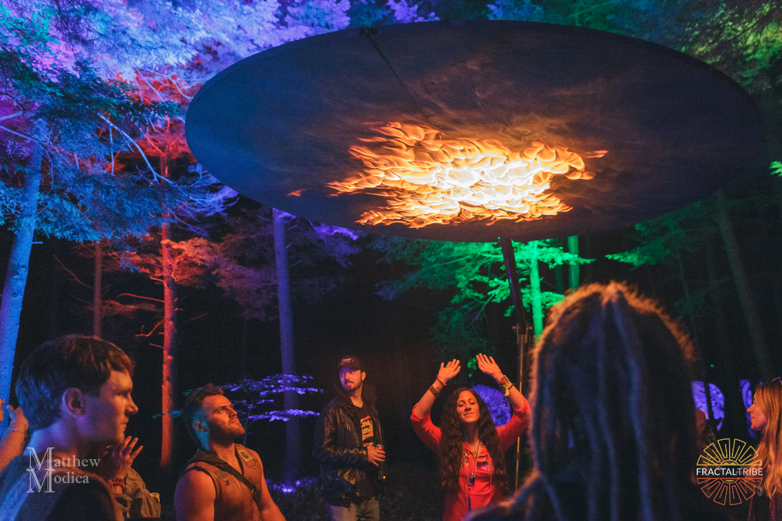 Fractalfest 2017 Fire Installation by Blake Courntey Photo by Matt Modica