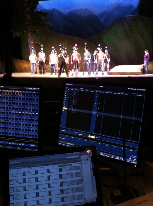  Spacing rehearsal and light over 