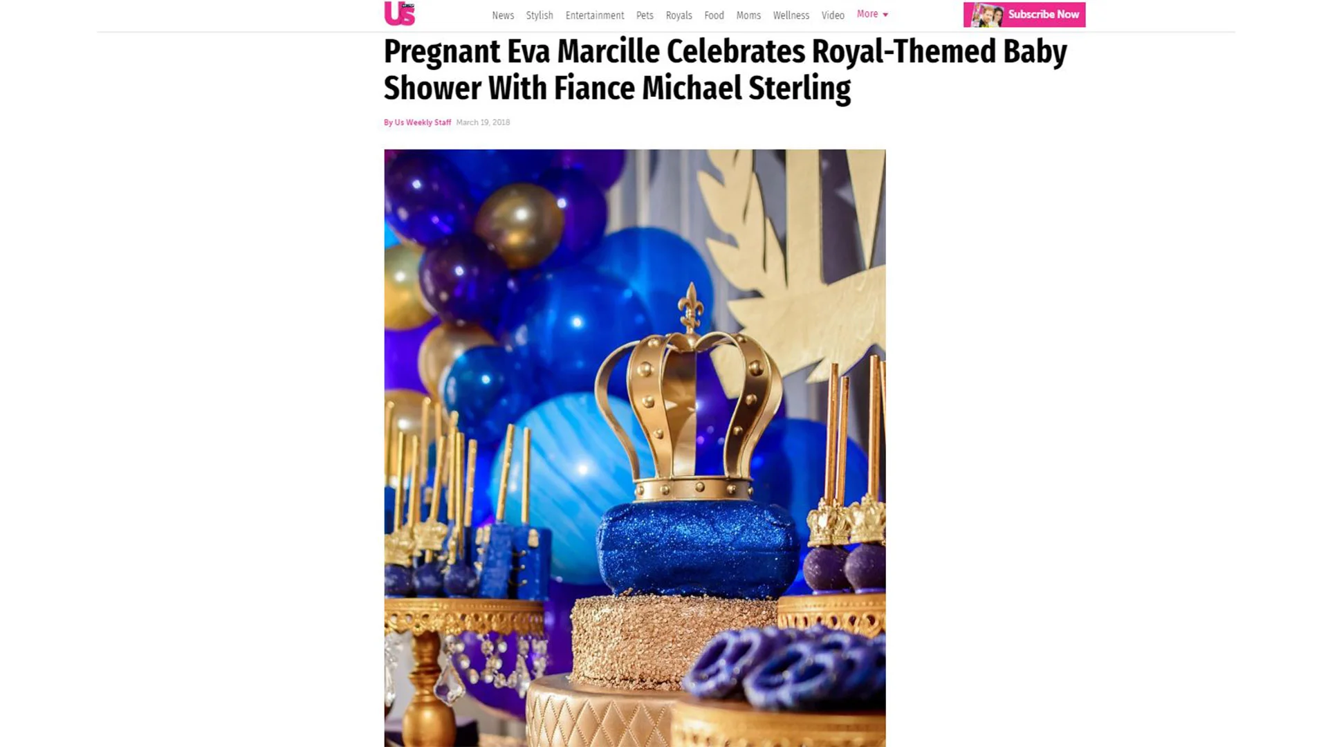 US WEEKLY FEATURED EVA’s BABY SHOWER VIA PRINT AND THEIR WEBSITE