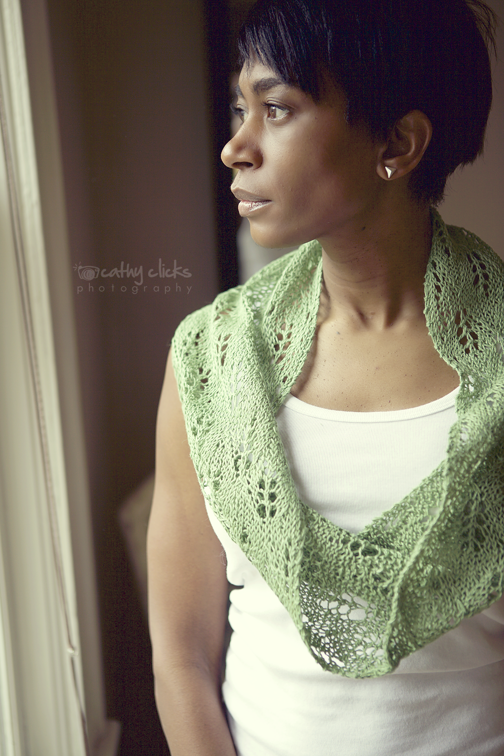 Linen Leaf Lace Cowl