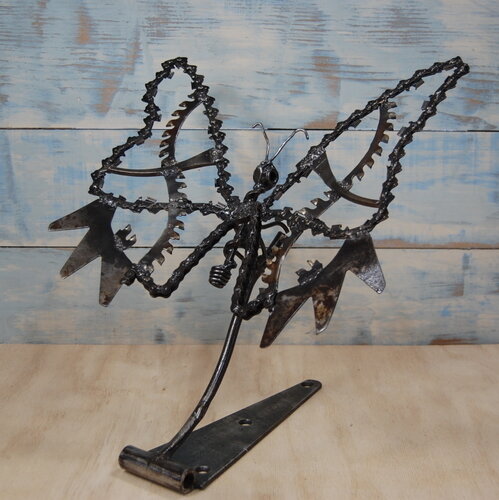 Chain Saw Butterfly Reclaimed Metal Sculpture 11x13x14 (1).jpg