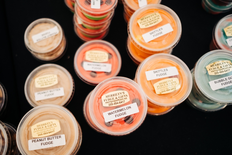 interesting variety of homemade fudge.