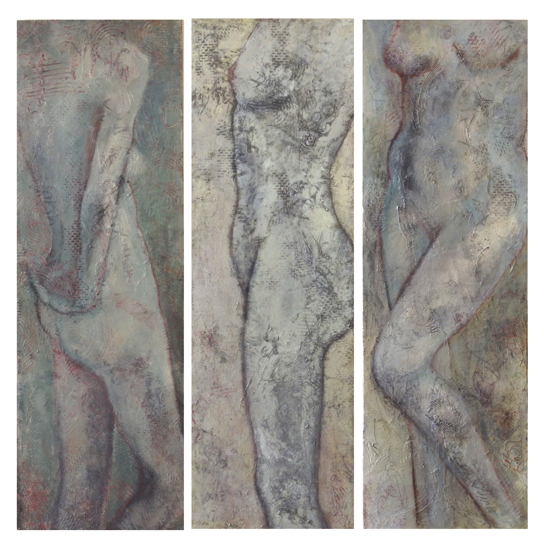 Triptych of Scarred Series