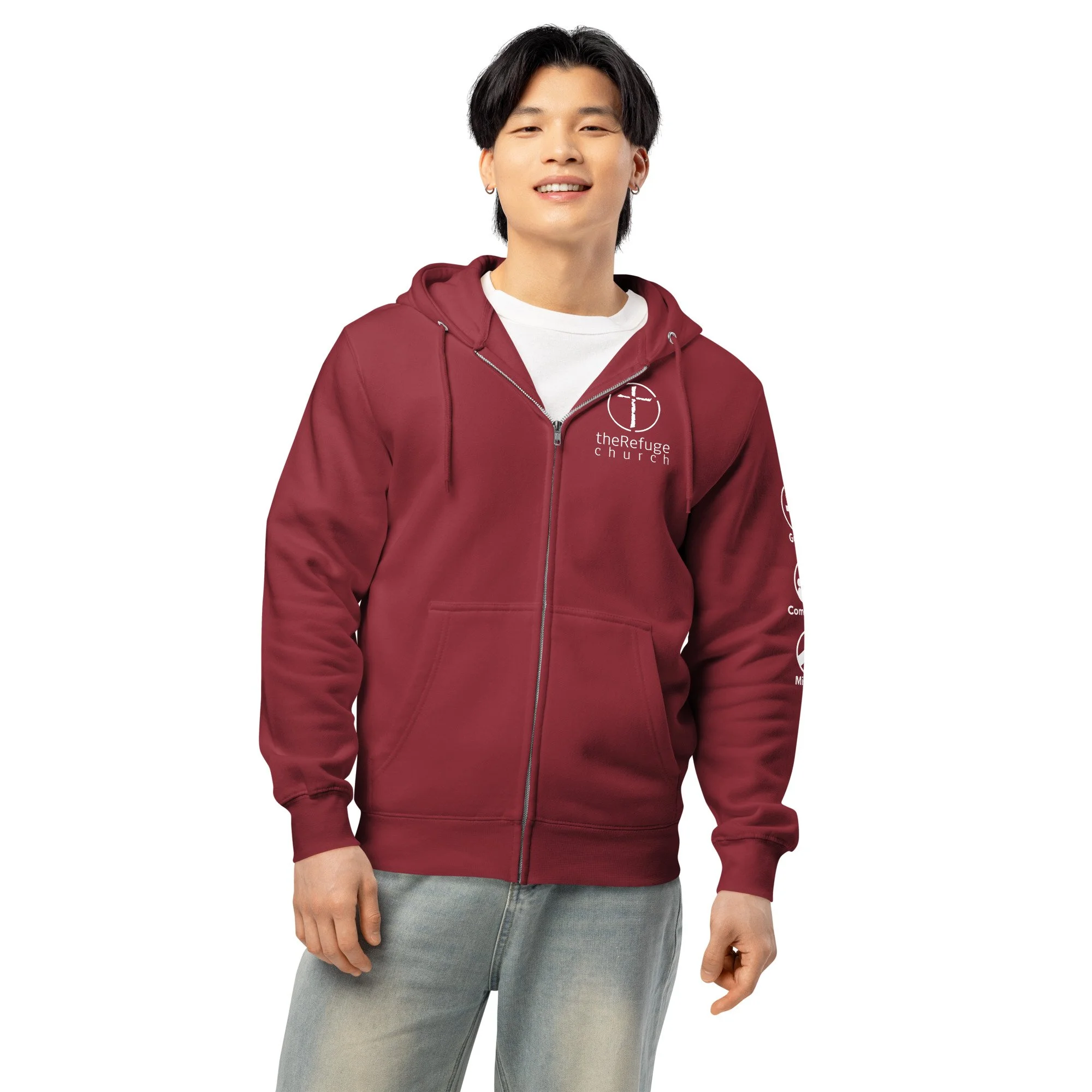unisex-premium-full-zip-hoodie-burgundy-front-6a5fbf103f7a3.jpg