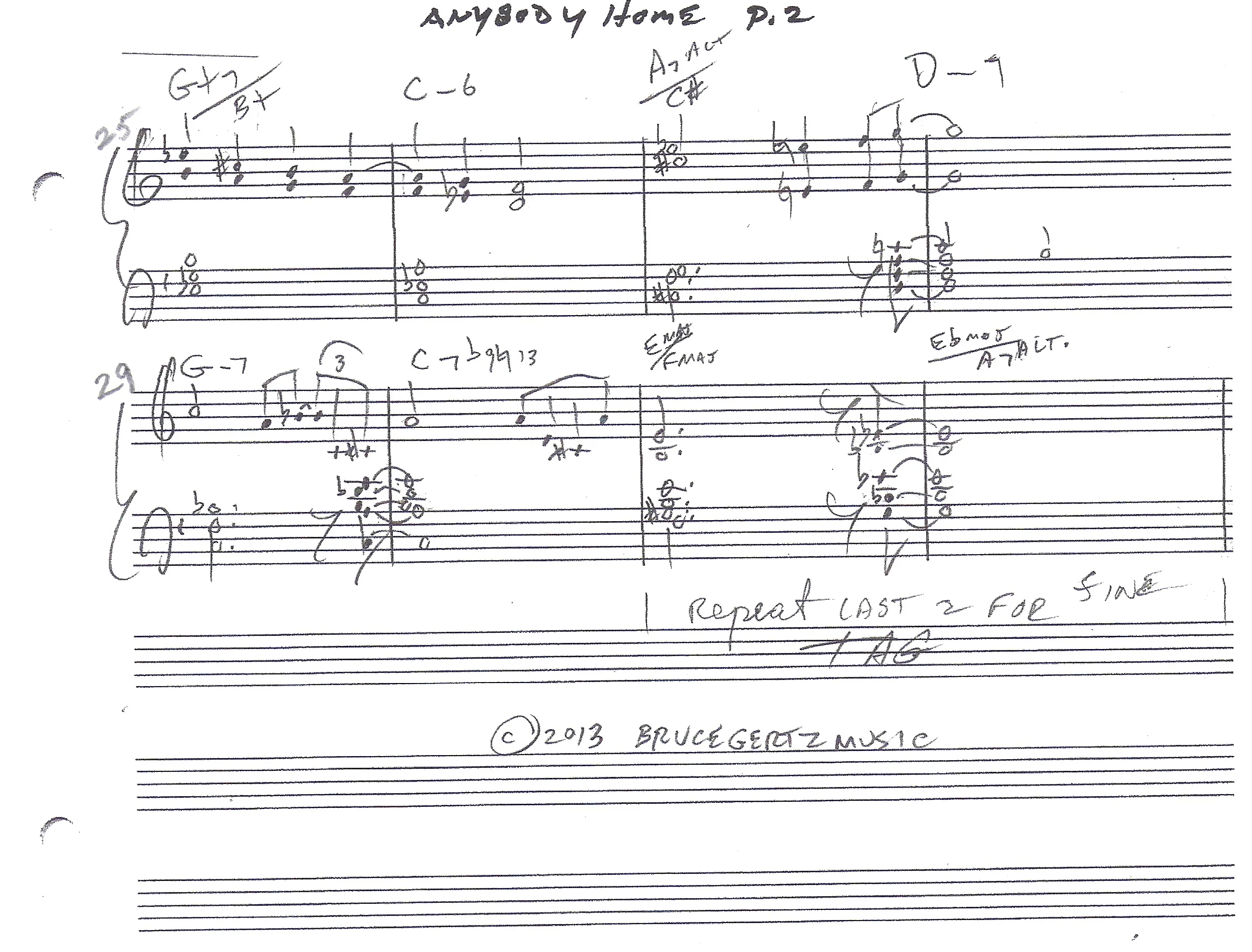 Recorded on Open Mind Jazz, OMJ-006, 2013, released 2014, with George Garzone, Jerry Bergonzi, Gabriel Guerrero, Luther Gray