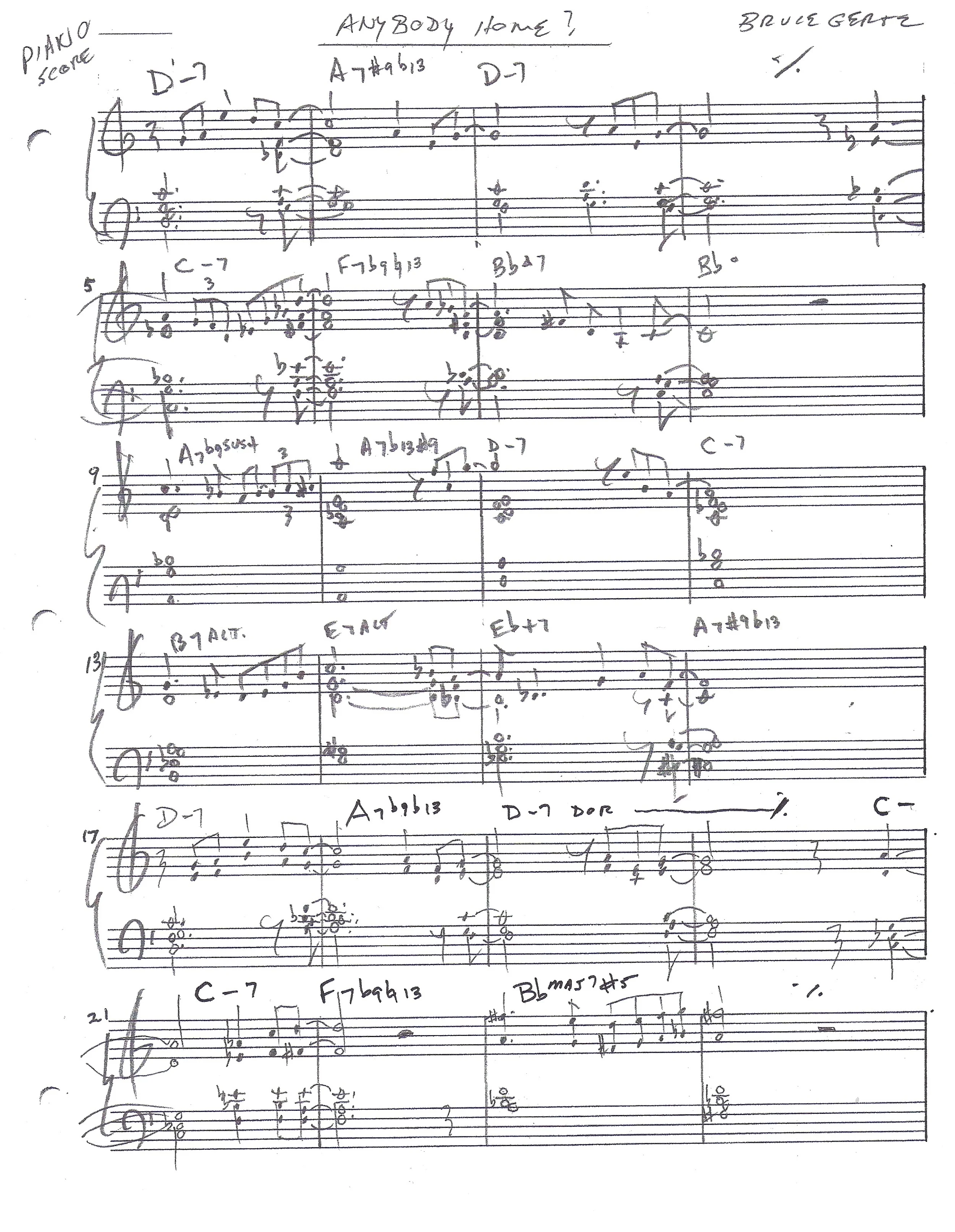 Recorded on Open Mind Jazz, OMJ-006, 2013, released 2014, with George Garzone, Jerry Bergonzi, Gabriel Guerrero, Luther Gray