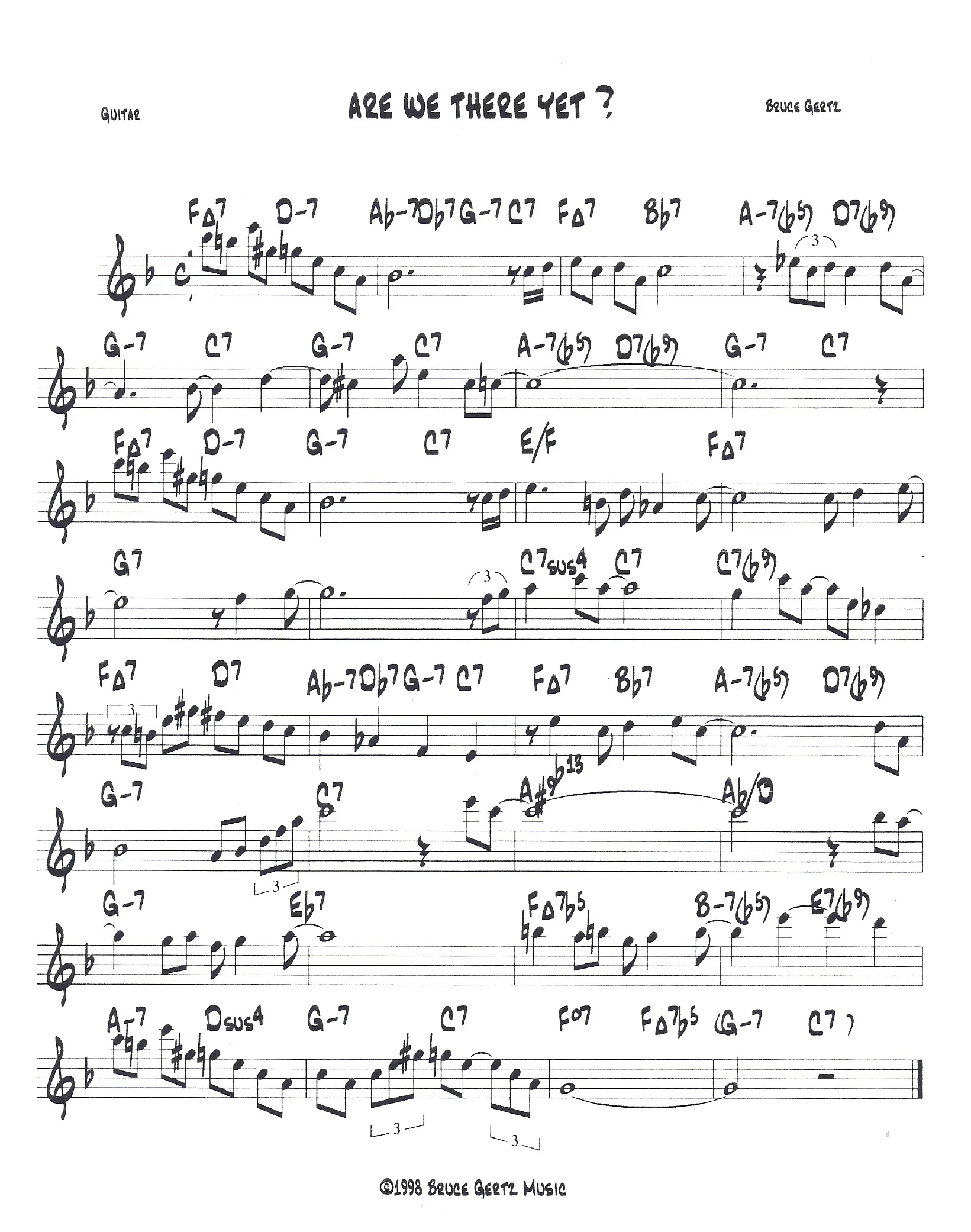 Recorded 1998 and released 1999 on Red Handed, Double Time Records, DTRCD-155 with John Abercrombie, Jerry Bergonzi, Bruce Barth and Adam Nussbaum (Bruce Gertz Quintet)