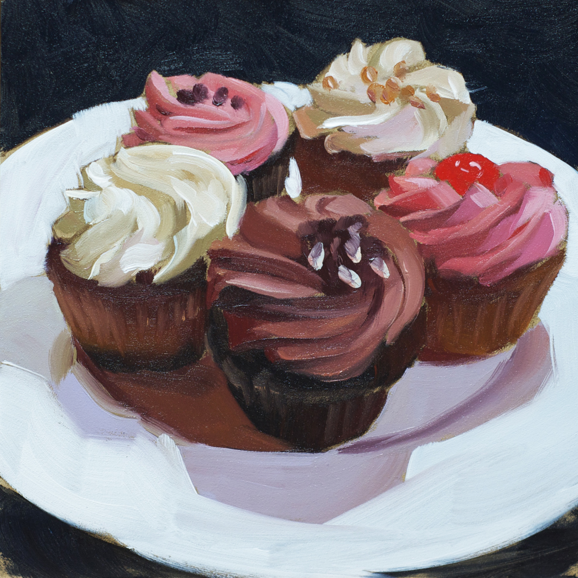 6"x6", oil on gessobord, $50