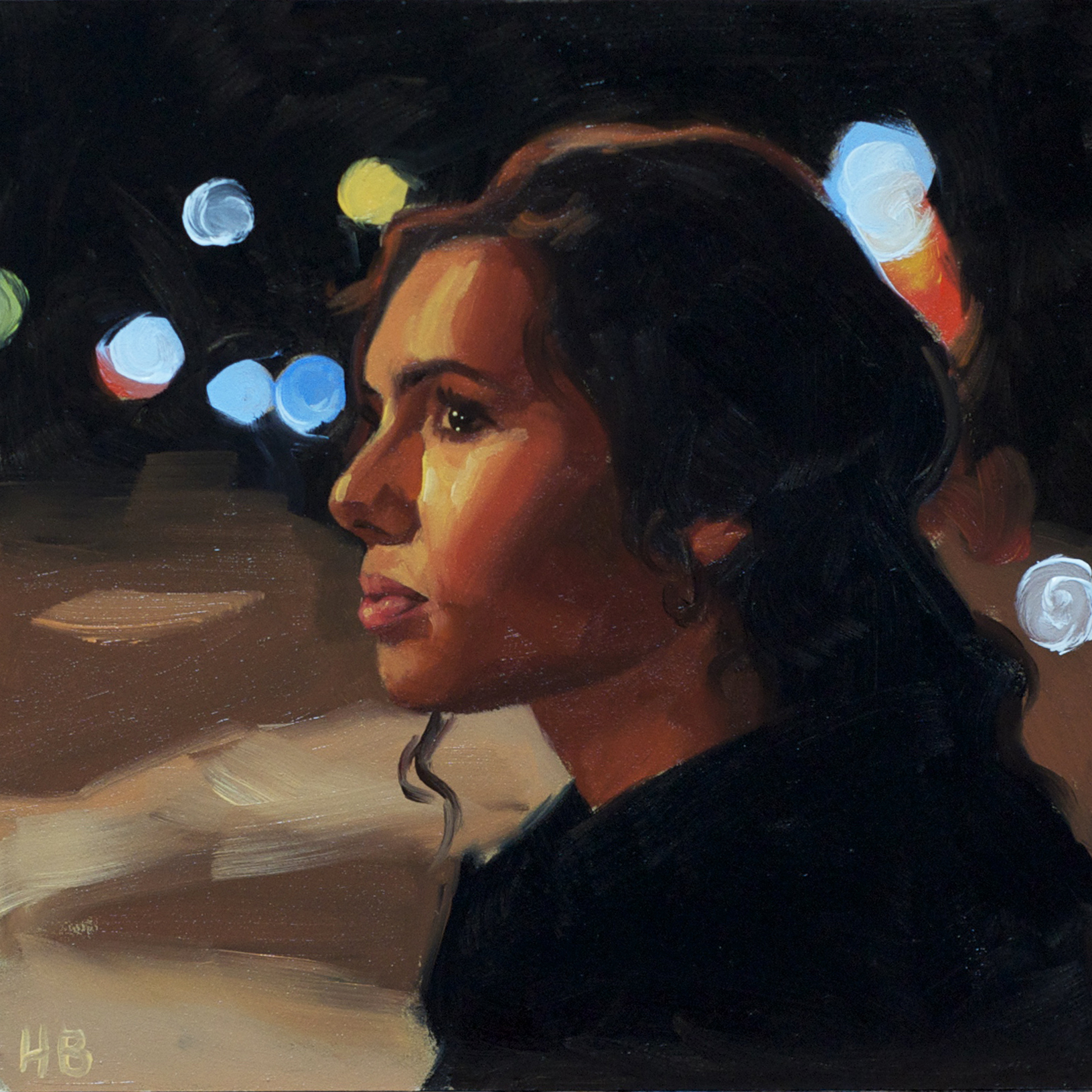 6"x6", oil on gessobord, unframed, $100