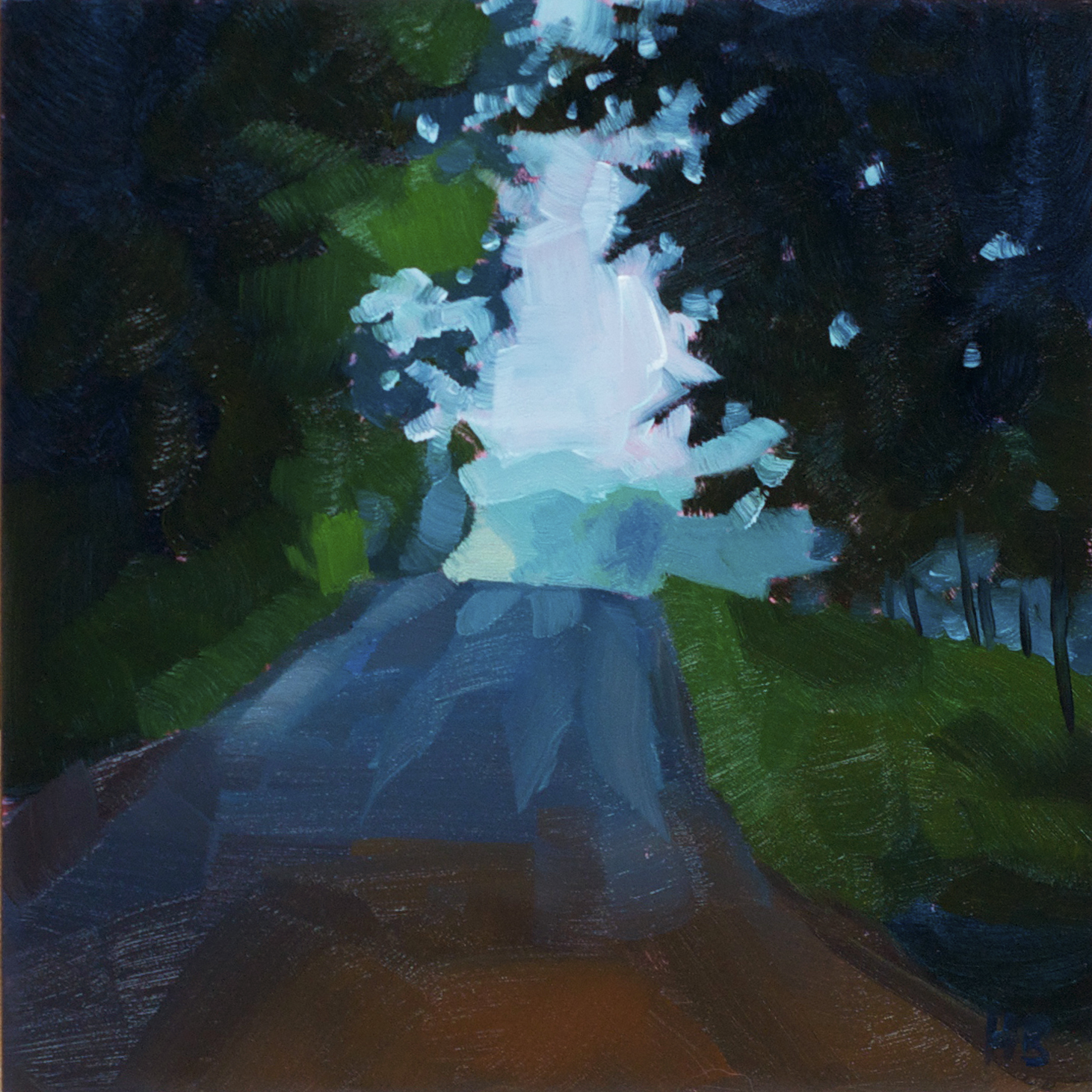 "6x6" oil on gessobord, $50