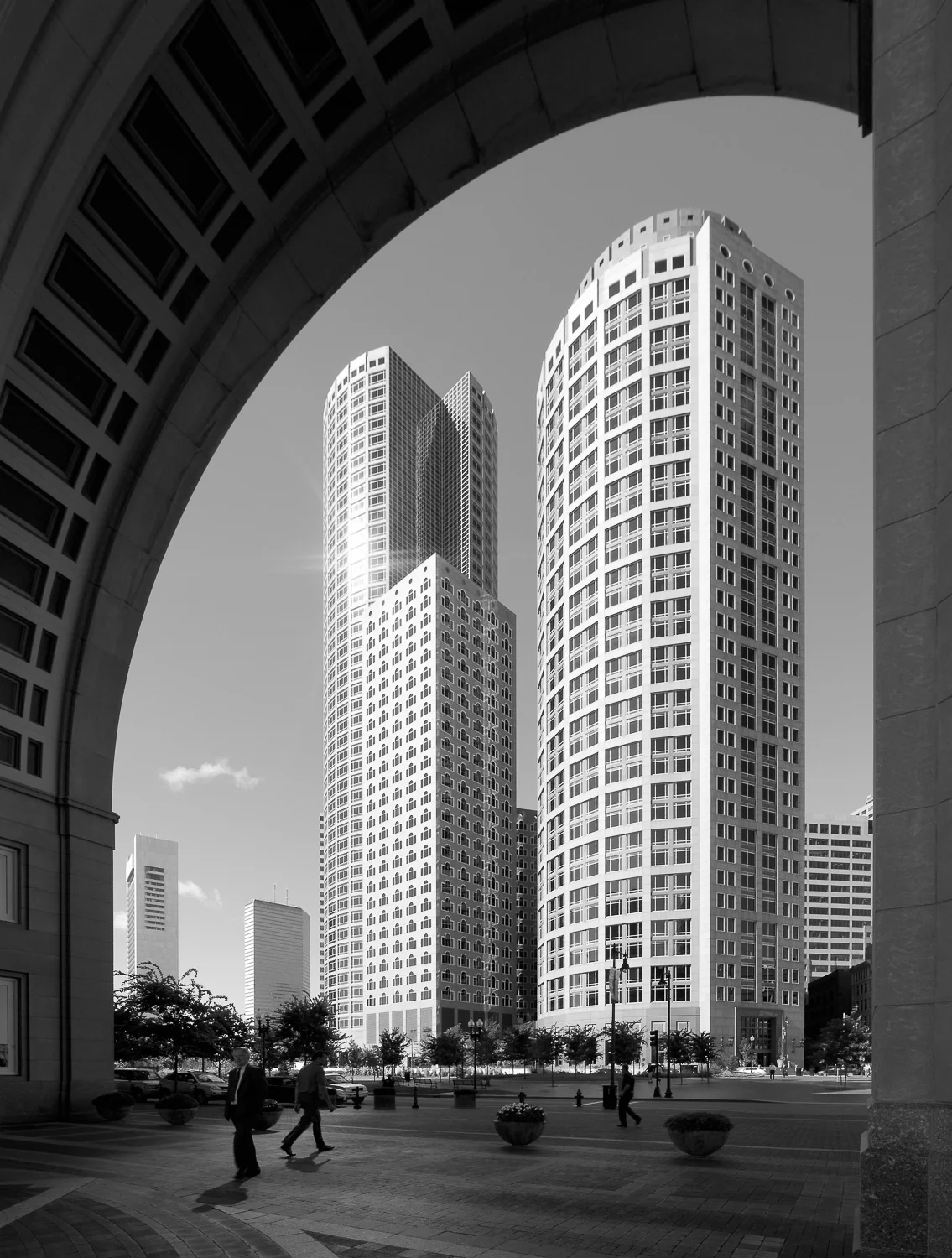 International Place from Rowes Wharf. One of my favorites because it is such a unique and iconic view of a building that everyone has seen a hundred times.
