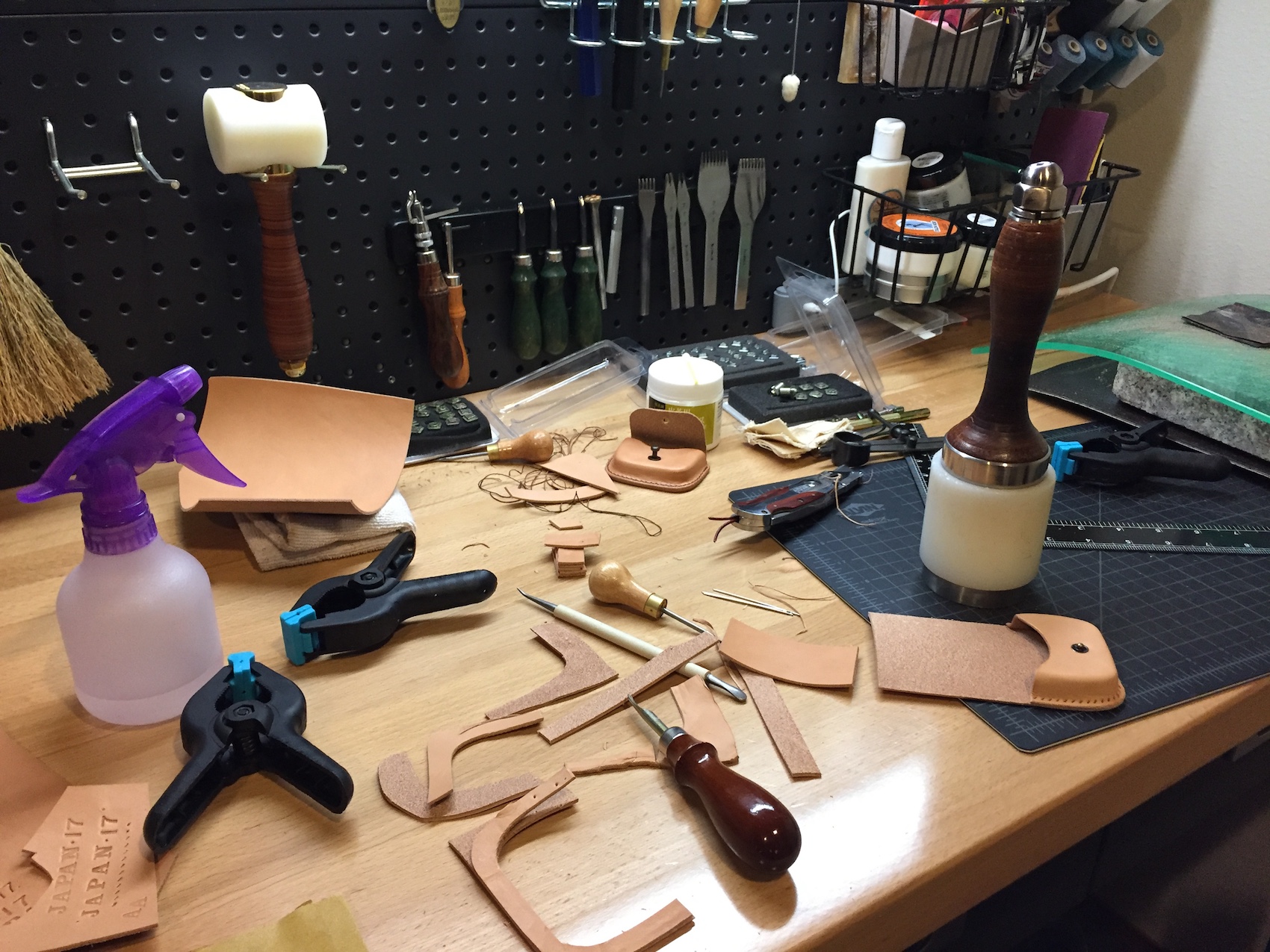 I usually like to keep my workbench open and cleared off as I'm working, but it ends up like this during random projects.