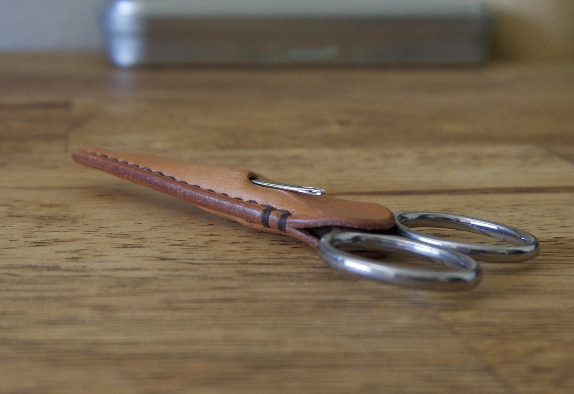 And another look at the finished scissor sheath!