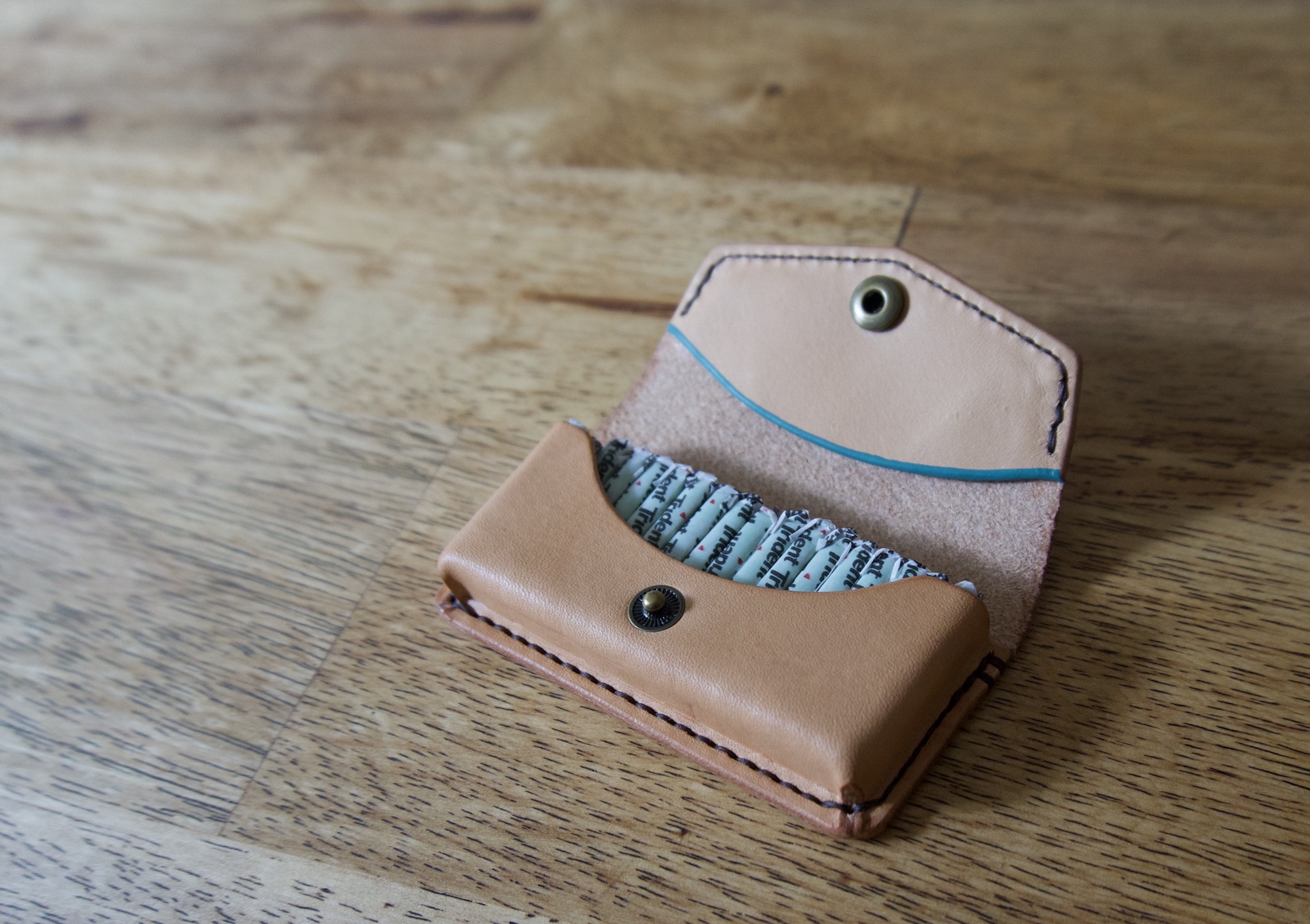Inside of the test pouch. I kind of like the bit of color.