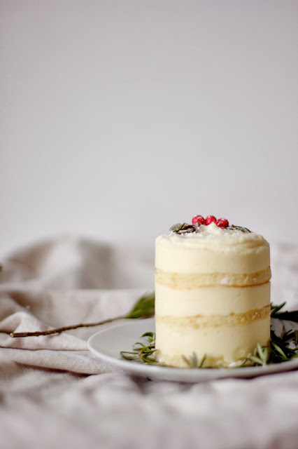 Rosemary Lemon Mousse Cakes