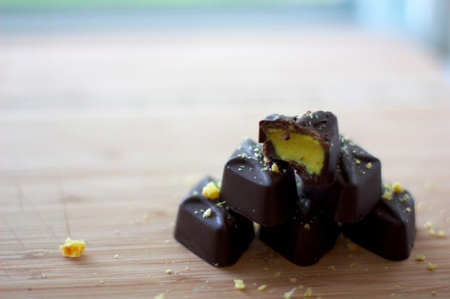 Crystallized Ginger Curry Truffles