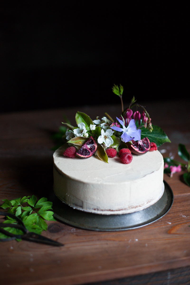 buckwheat cake with cinnamon honey icing