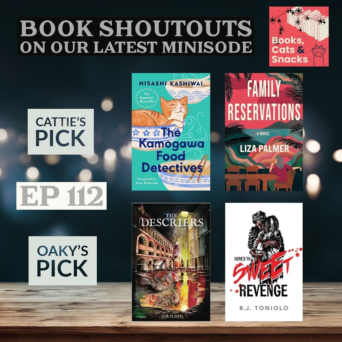 🚨 NEW EPISODE ALERT 🚨 
Our book shoutouts minisode is now out! We&rsquo;re here to make you add more to your TBR 🤣🤣 @cattie_naj @oakylovesbooksandtacos 

Authors featured:
@hisashikashiwai 
@lizapalmer 
@jimplath 
@bjt_author 

🏷️
#bookstagram #