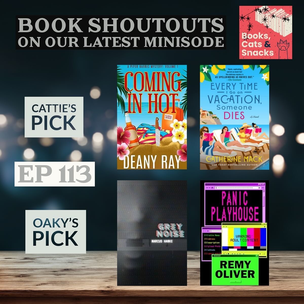 🚨 NEW EPISODE ALERT 🚨 
Yes, we did back-to-back episodes of Book Shoutouts! Check out these amazing books that have been circling our TBR lately! @cattie_naj @oakylovesbooksandtacos 

Authors featured:
Deany Ray
@catherinemckenzieauthor 
@remyolive