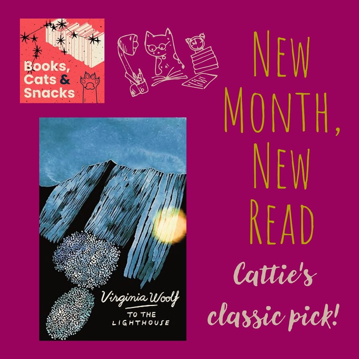 It&rsquo;s classic month and Cattie has picked a great one! We&rsquo;re still discussing April&rsquo;s book for this Saturday&rsquo;s episode, but here&rsquo;s the pick for May: To the Lighthouse by Virginia Woolf. @cattie_naj @oakylovesbooksandtacos