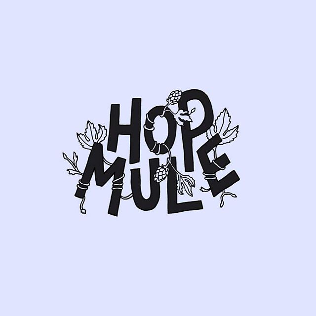 Custom type and illustration for @nica_craftbeerco &acute;s Hop Mule Imperial IPA 🍻🐴🌾