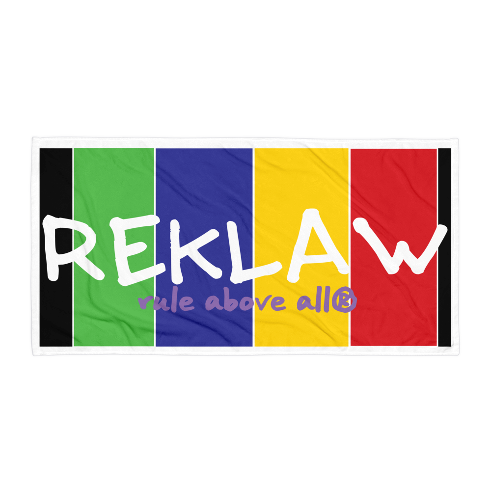 Reklaw-Rule-Above-All-beach-towel-5-white-border-05_mockup_Horizontal_30x60_White.png