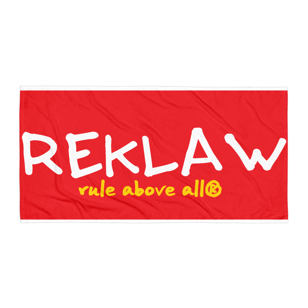 Reklaw-Rule-Above-All-beach-towel.red.white-04_mockup_Horizontal_30x60_White.png
