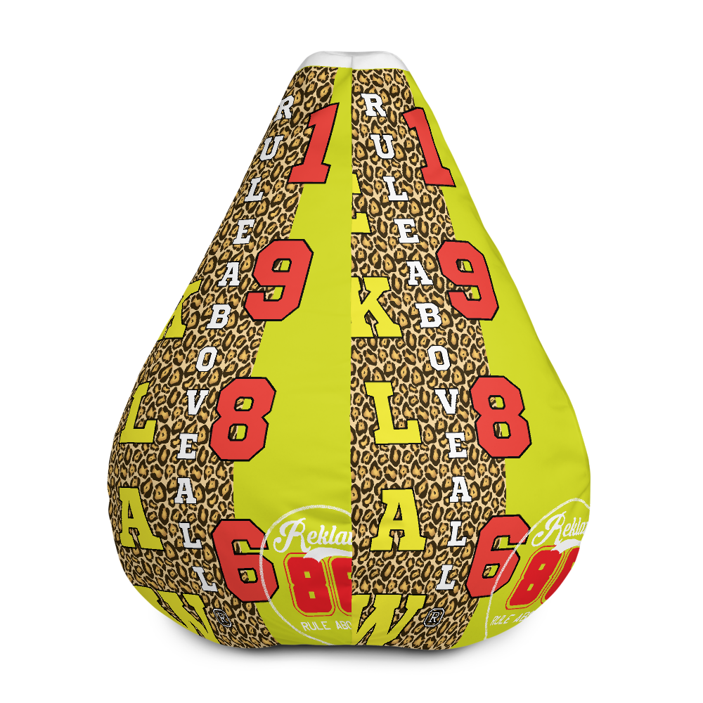 Reklaw Clothing Giraffe Lime Bean Bag Side.png