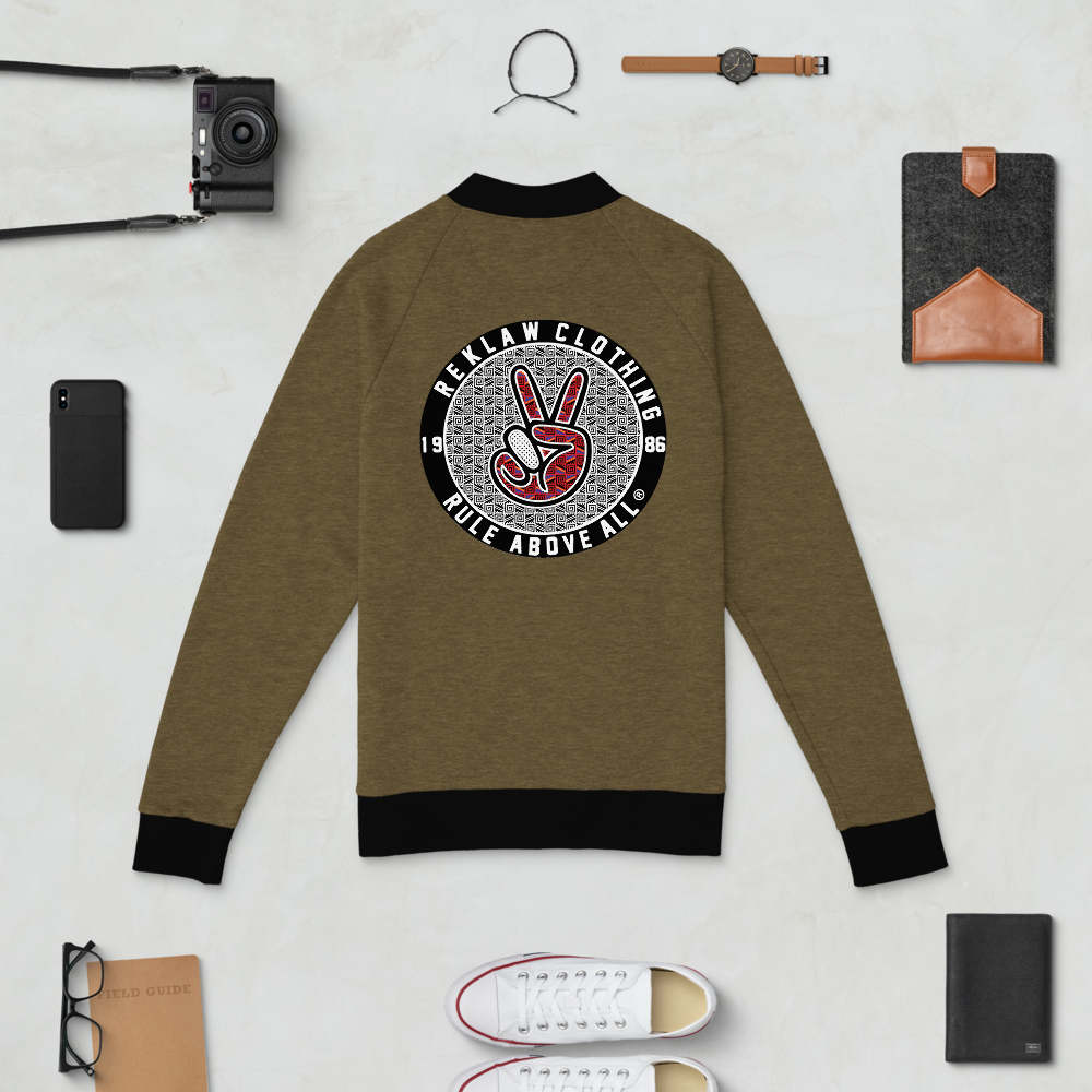 REKLAW-Spring 2020-Mens Bomber Jacket.Reklaw-Aztek.Olive.Lifestyle.Back.png