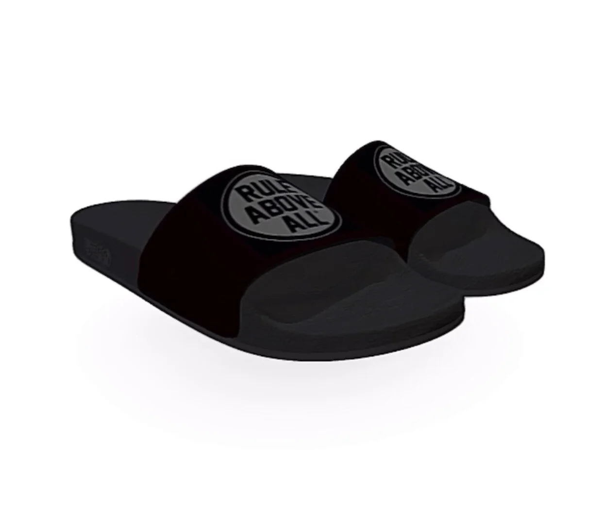 REKLAWCLOTHING.RULEABOVEALL®.SLIDES.BLACK.RIGHT.jpeg