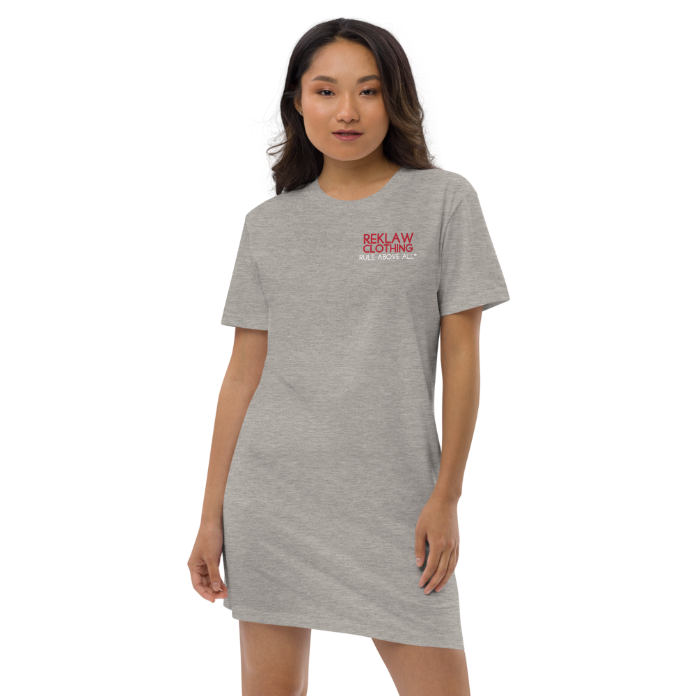 Reklaw-Clothing-TeeShirt Dress.Grey.Front.Model.png
