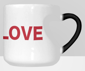 Reklaw Clothing Heart Shaped Mug.PeaceAndLove Heart-shaped Morphing Mug.Mockup.Left..png