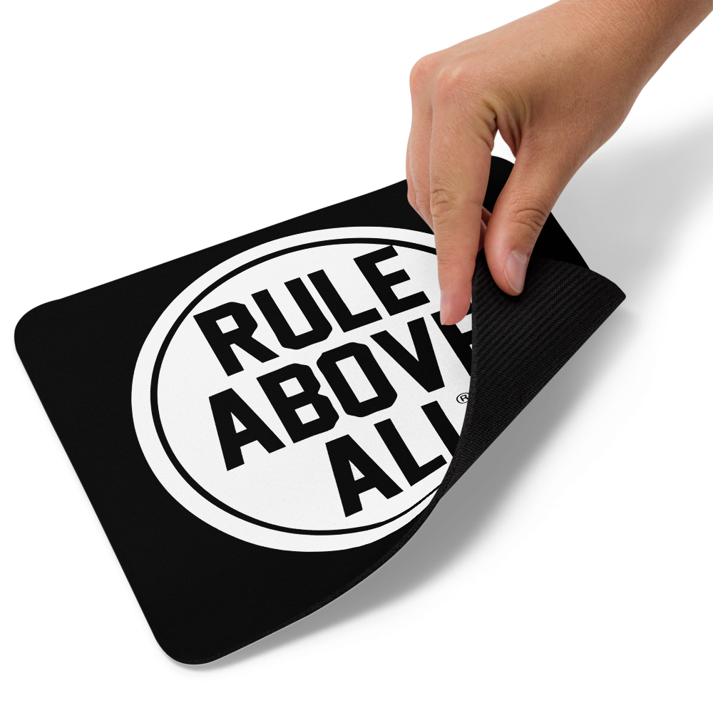 Reklaw Clothing-Rule-Above-All-mouse-pad-with-model.png