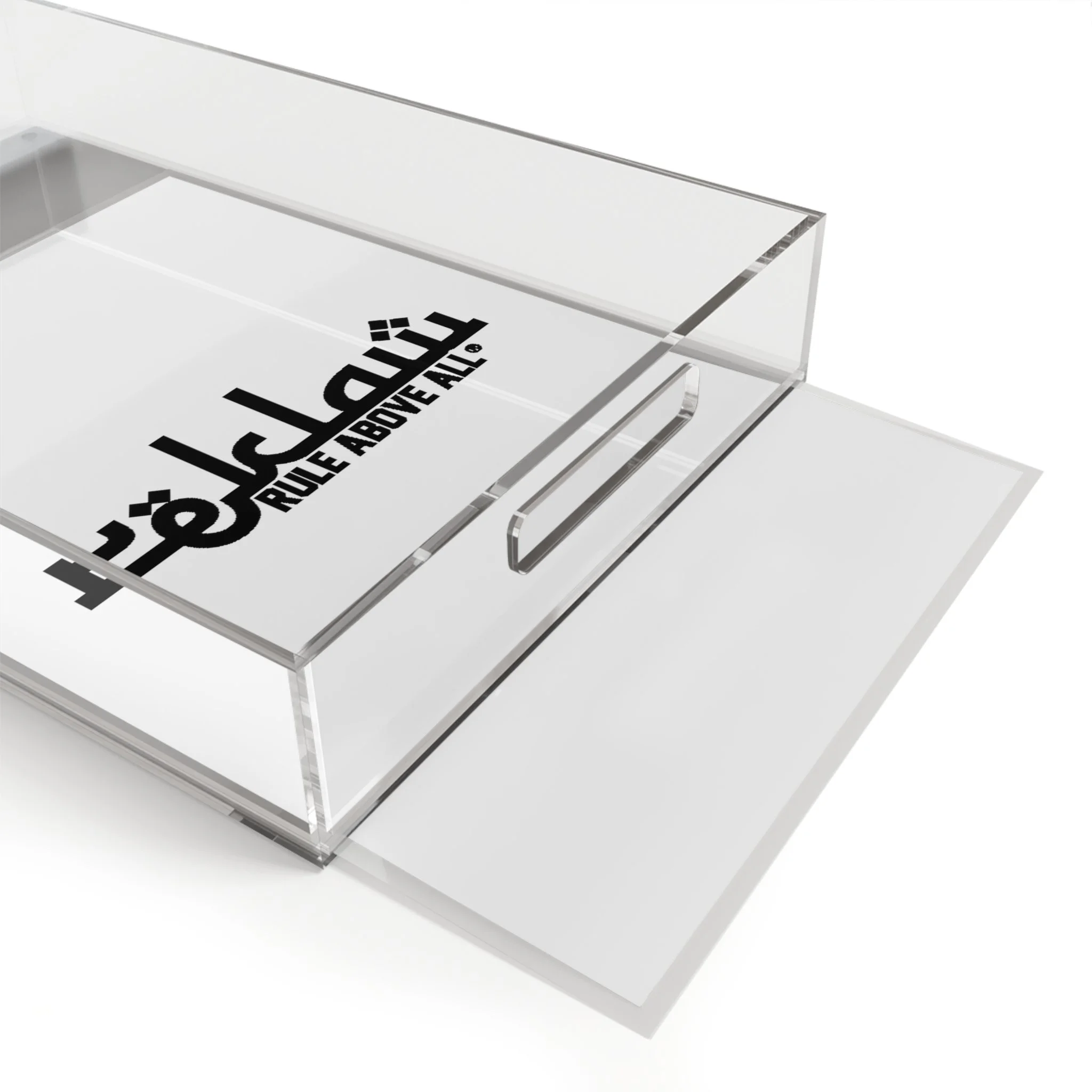 Reklaw Clothing Serving Tray.Reklawlruleaboveall.ogo.sideview.jpeg