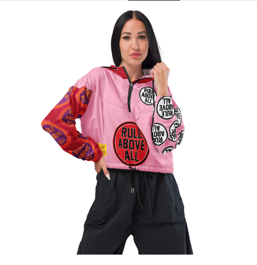 REKLAW CLOTHING WOMENS CROPPED WINDBREAKER.MODEL.png