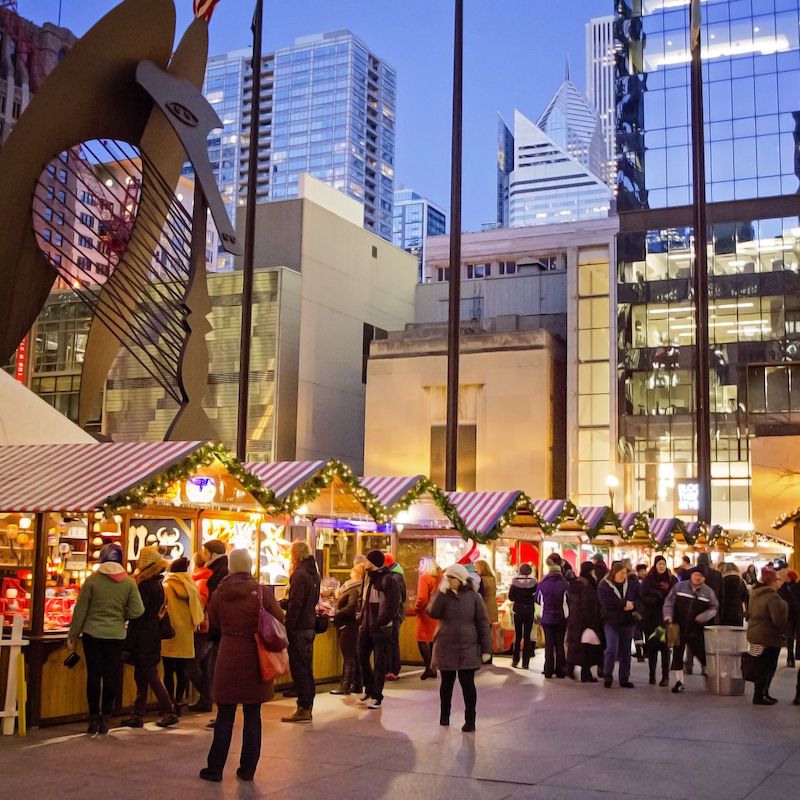 Christkindlmarket In The Daley Plaza Chicago