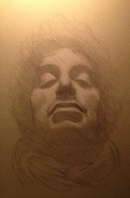 Drawing by Mai Teshima, pencil on watercolor paper