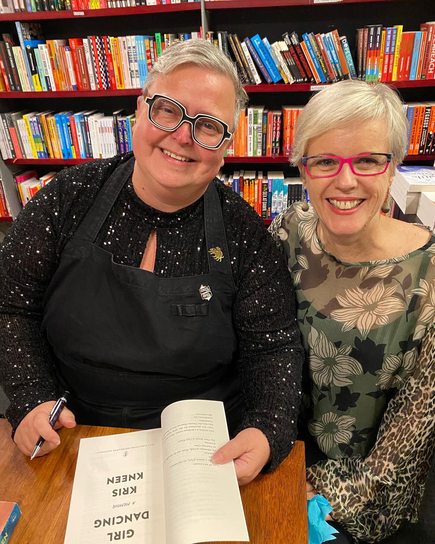So much love in the room for @kkneen at the launch of their memoir Fat Girl Dancing @avidreader last night. @fionastager made two of her signature uniquely different cakes, these ones made with mushrooms! And @carodyc asked the best questions like sh