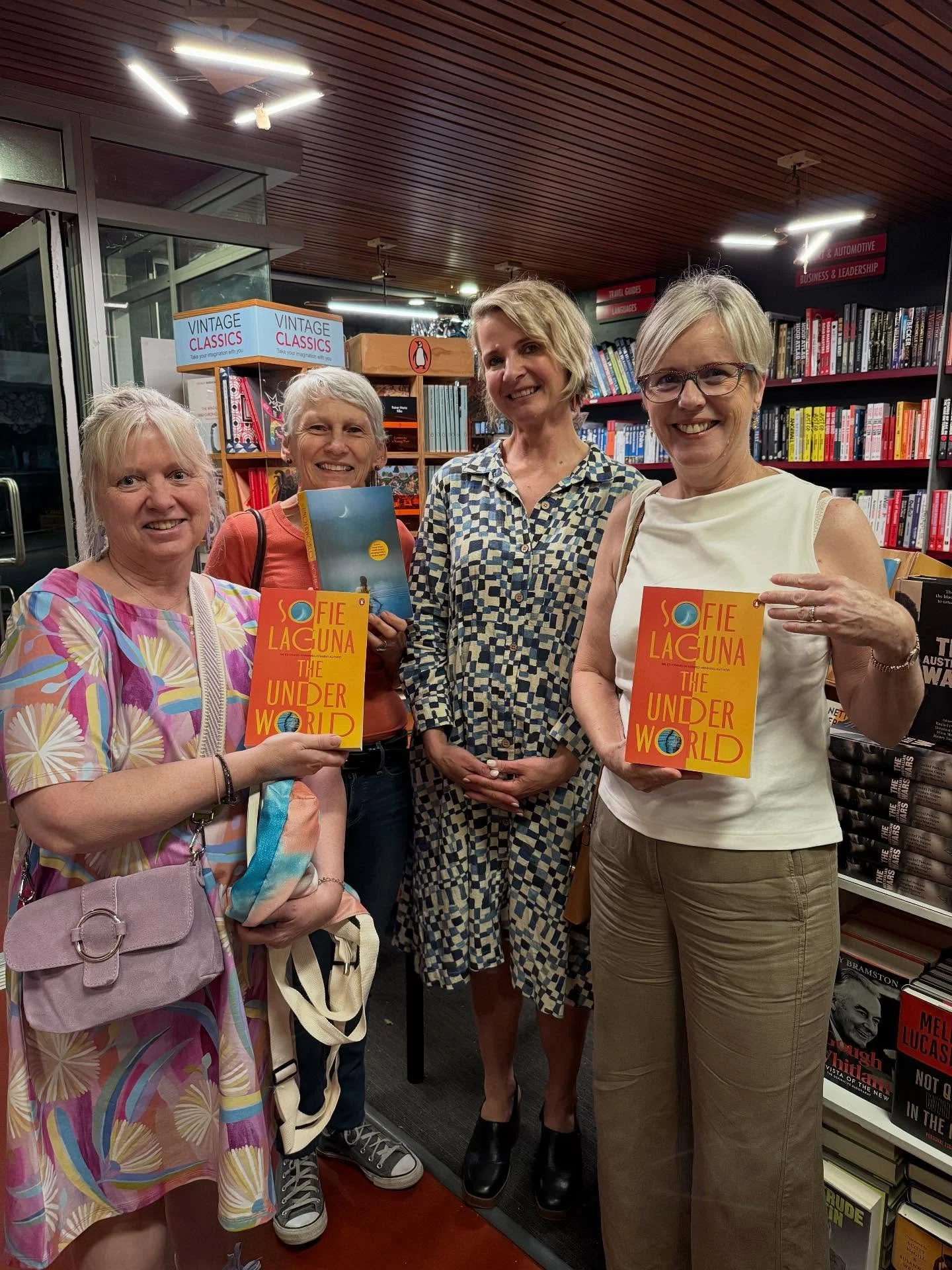 Such a fun and fascinating conversation between @sofielagunabooks and @fionastager @avidreader bookshop this evening where they spoke about Sophie&rsquo;s new novel THE UNDERWORLD. The book opens with fourteen year old Martha facing the challenges of