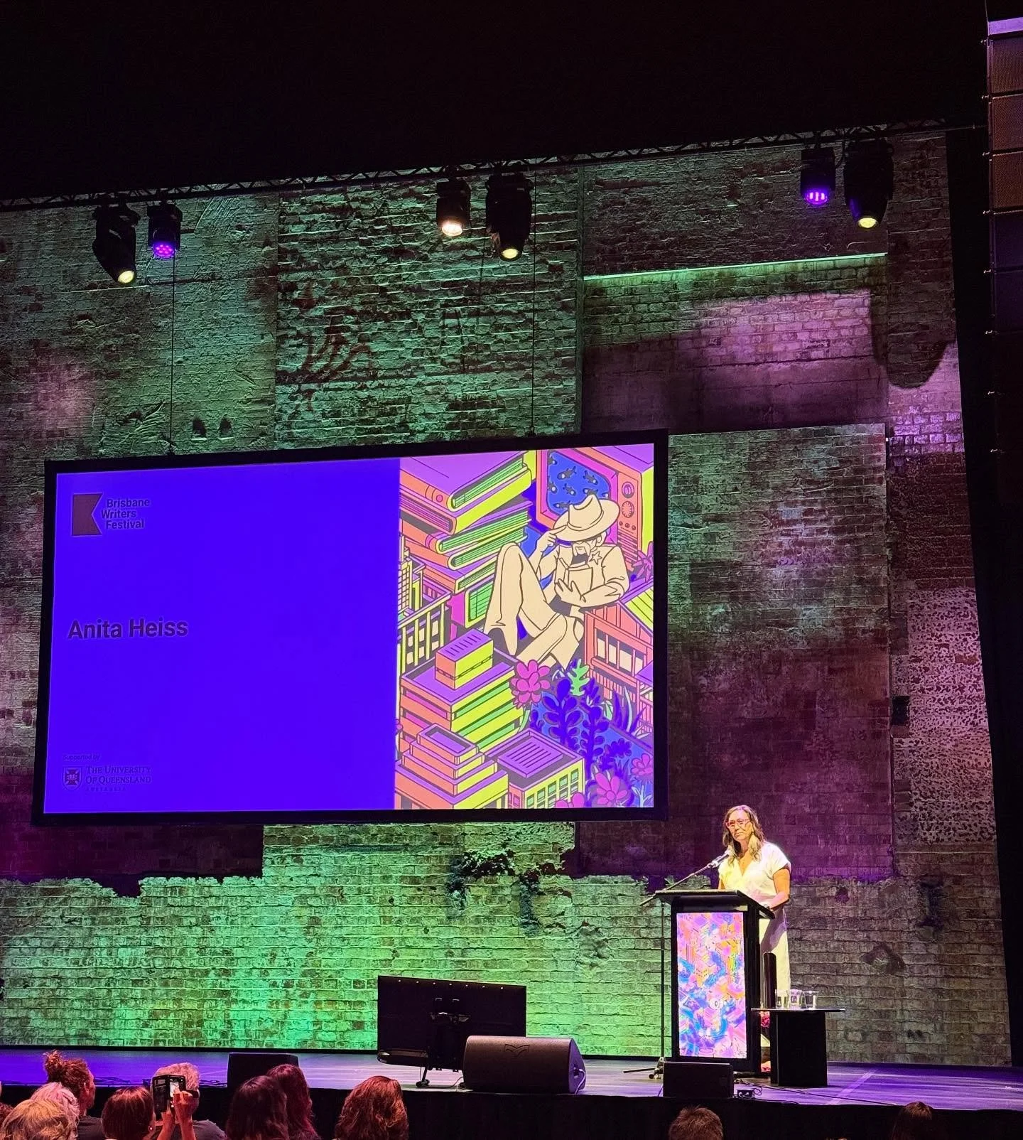 @dranitaheiss delivered a powerful and moving opening key note address for @briswritersfest. The word &lsquo;acknowledgement&rsquo; resonated strongly throughout all the things that have been important to her and her career - family, First Nations vo