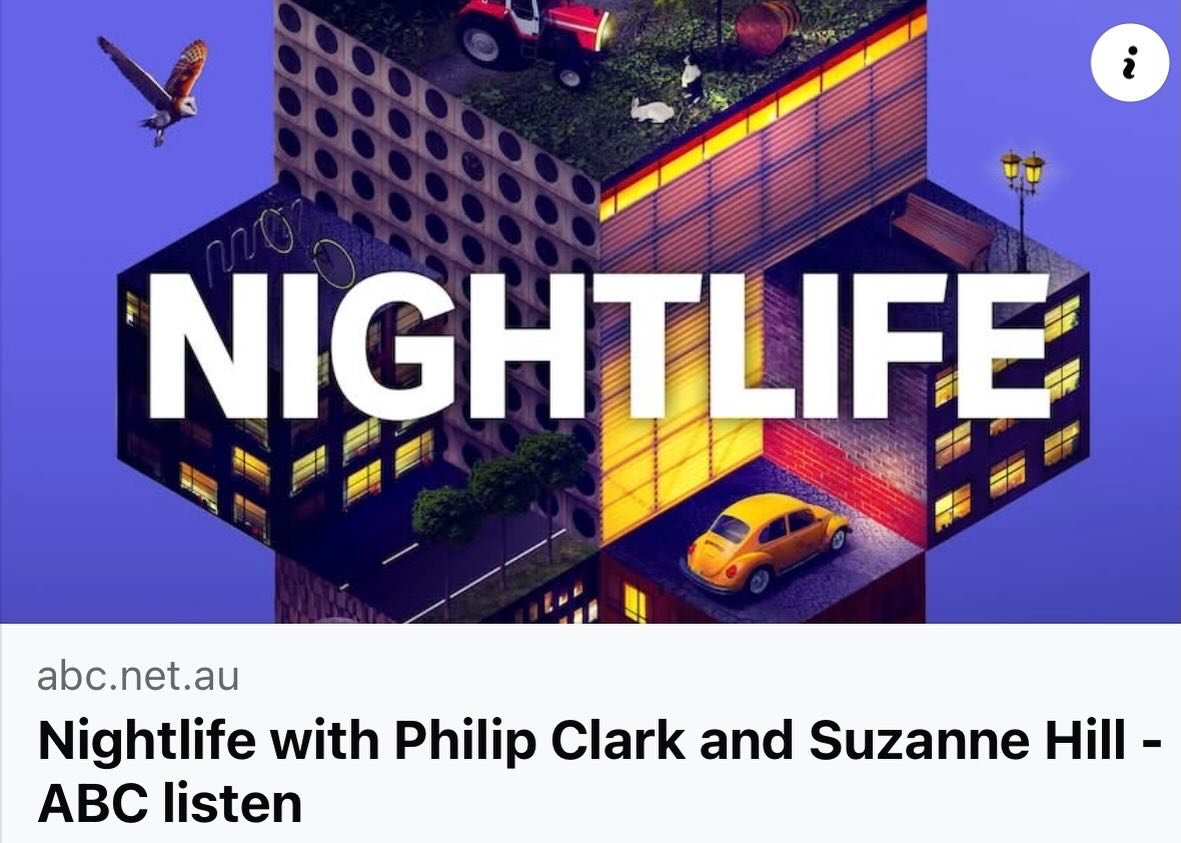 Susan and I paired up for another interview, this one for ABC RN Nightlife. You can listen back if you fancy via the link to my website in my bio. Thank you to ABC Radio National for your support in helping us raise awareness about the important issu