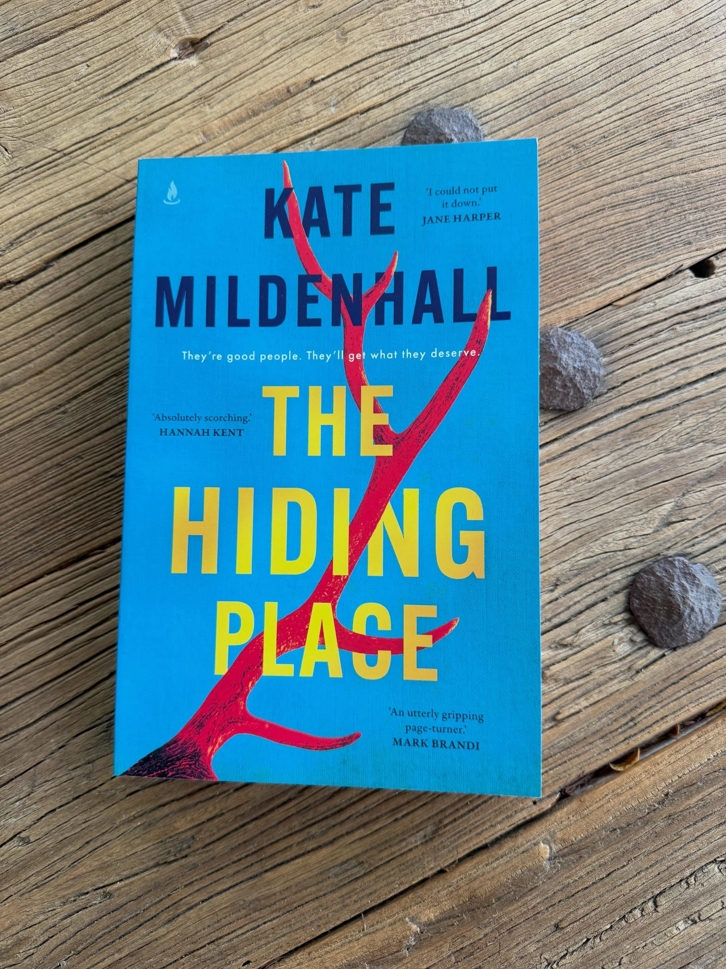 I picked up THE HIDING PLACE by @kmildenhall from @the_bright_bookshop while visiting there in preparation for a panel I&rsquo;ll be sharing with Kate at the Lines in the Sand Literary Festival hosted by @frasercoastlibraries on 24 November. It&rsquo