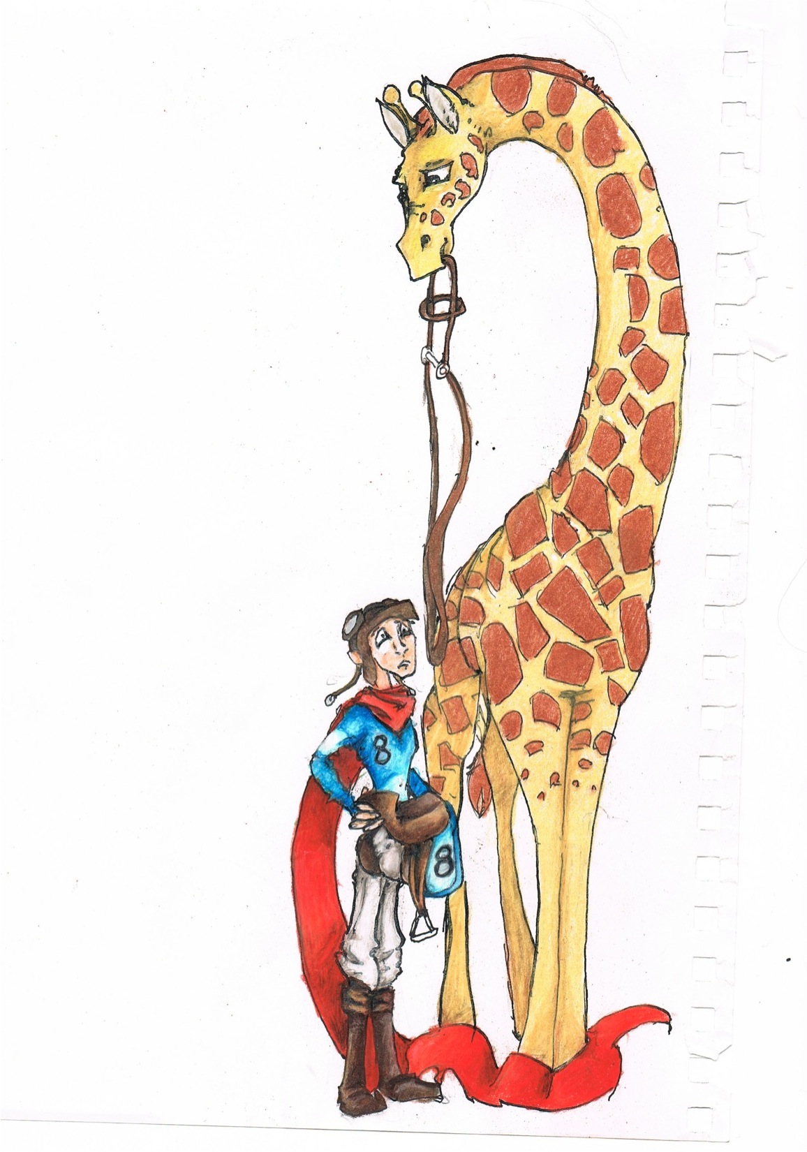 Giraffe and the Jockey