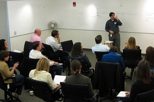 EightShapes co-founder Dan Brown presenting at the first Cranky Talk workshop.