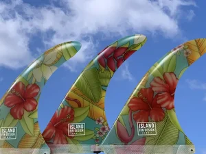 アイランドフィンデザインLEE WARD 9.5 フィン LEEWARD IN WHITE ALOHA — ISLAND FIN DESIGN