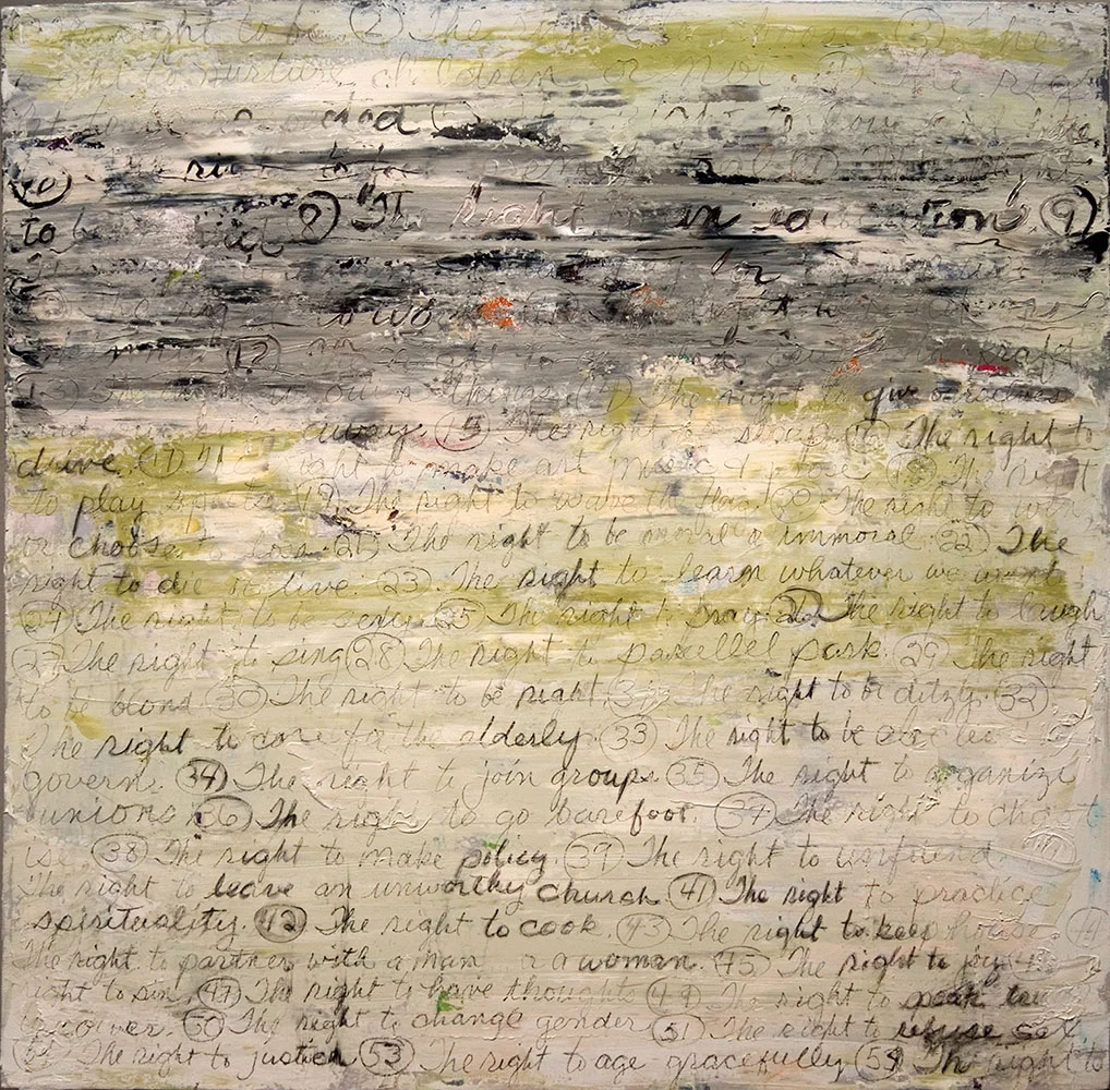The Right To, 2012, 36x36 Inches, acrylic on canvas
