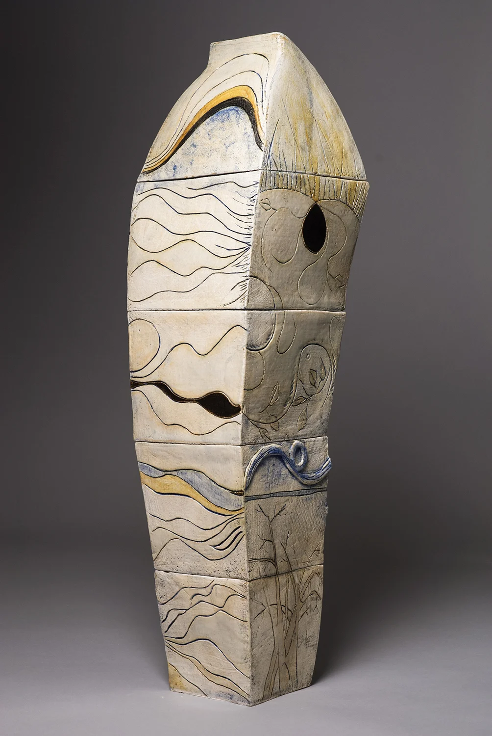 Squeak Carnwath, 2019, 33x13x13, clay and glaze