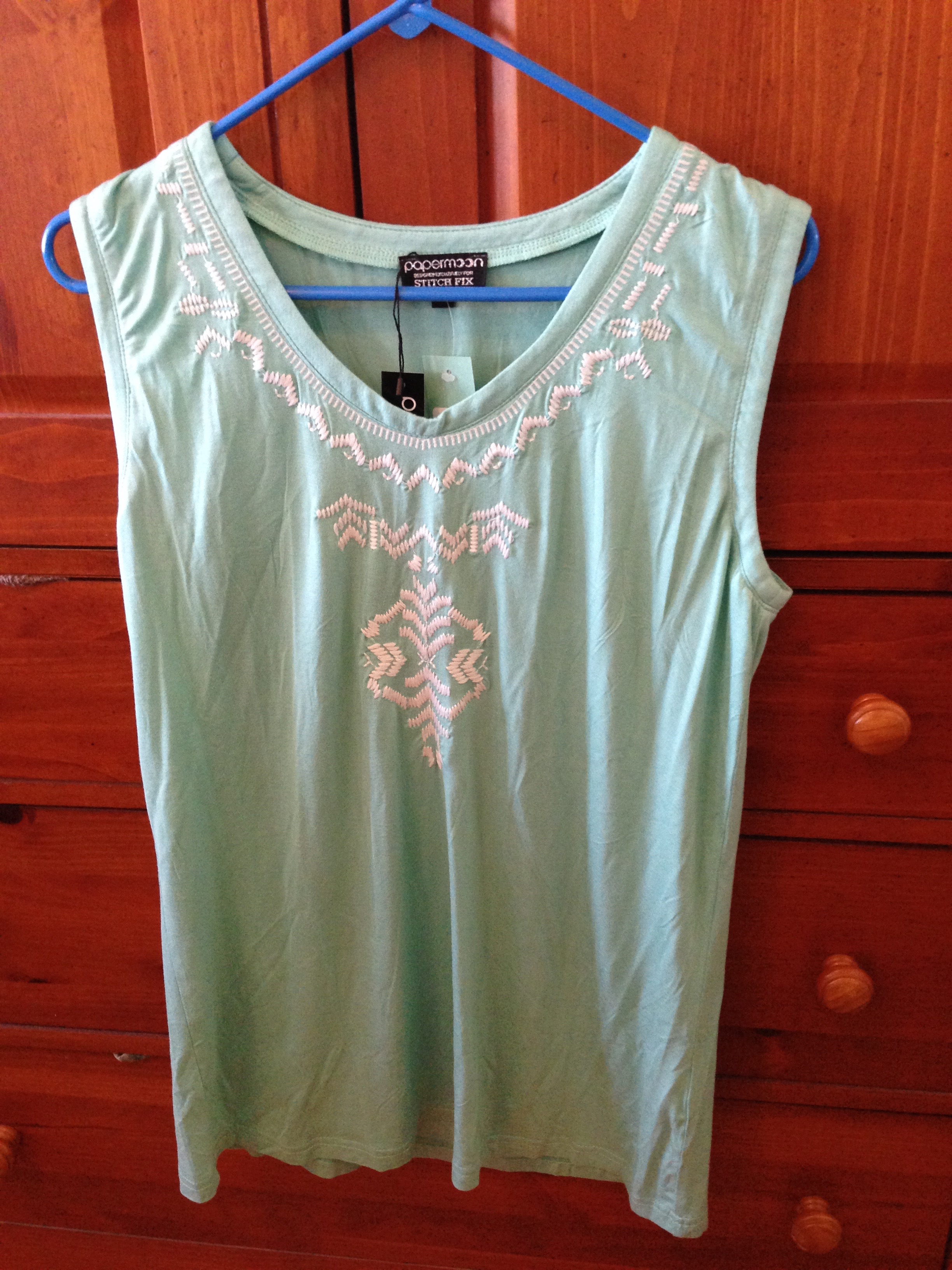 Kirin Embroidery Detail Knot Top by Papermoon