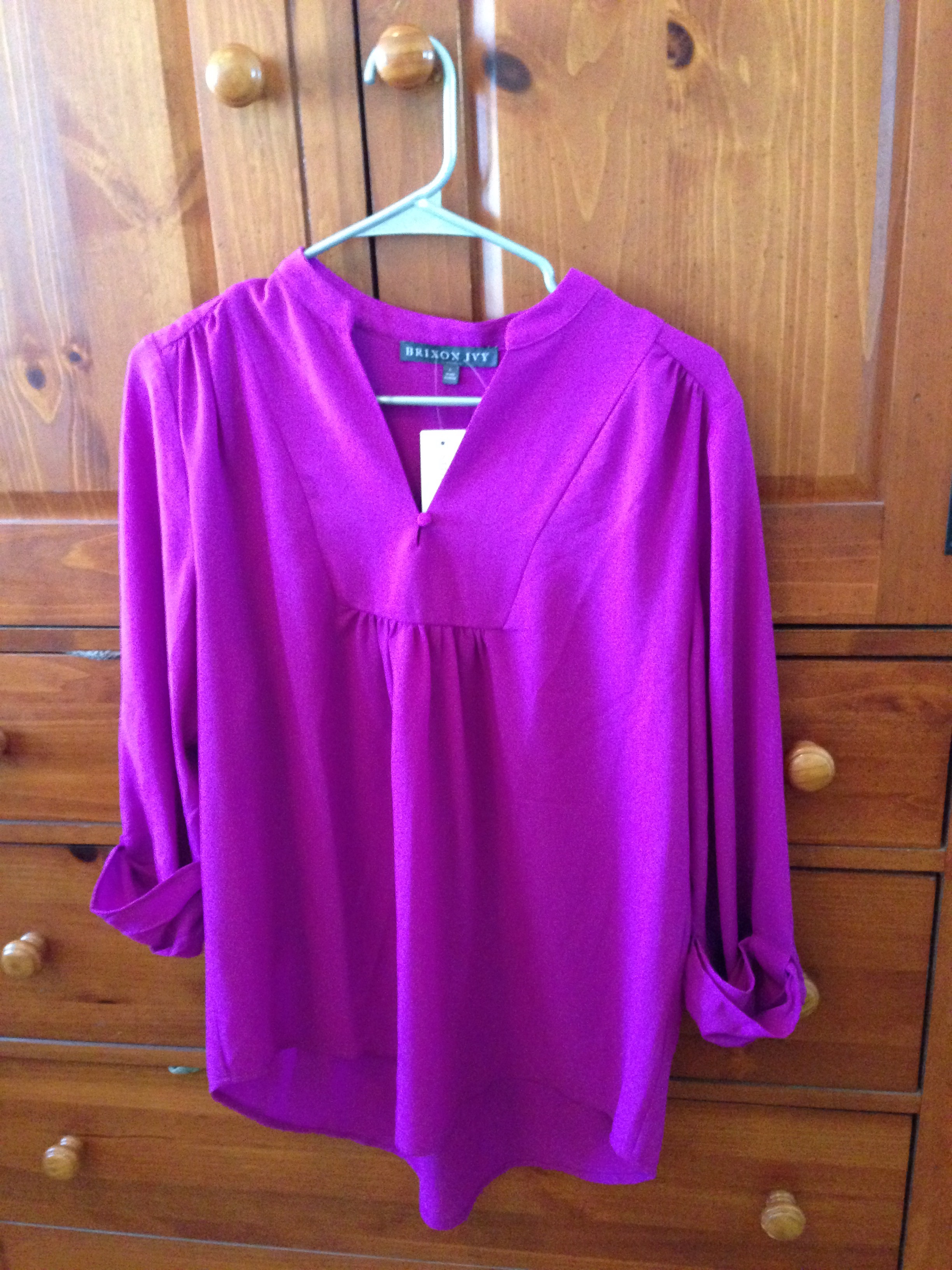 Sylvester Split Neck Blouse by Brixon Ivy
